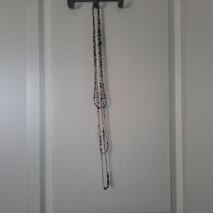 2 Long Multi-Bead Necklace — Multicolor